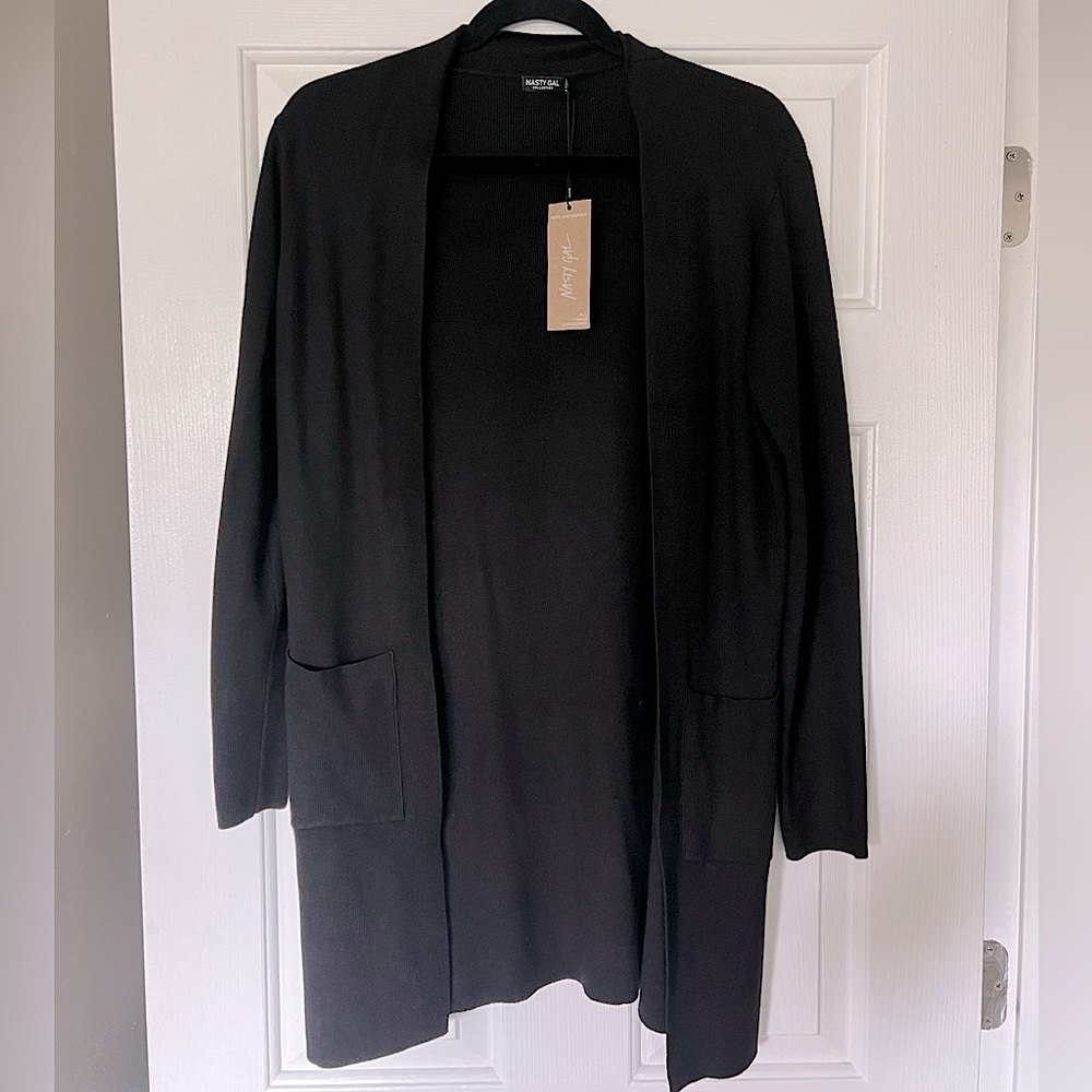 Black Nasty Gal Cardigan (Size 8)